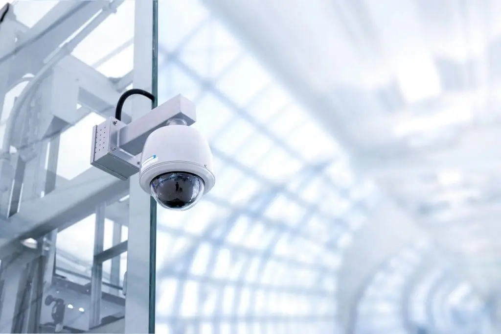 External CCTV camera covering a commercial premises